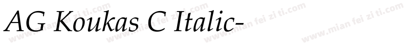 AG Koukas C Italic字体转换